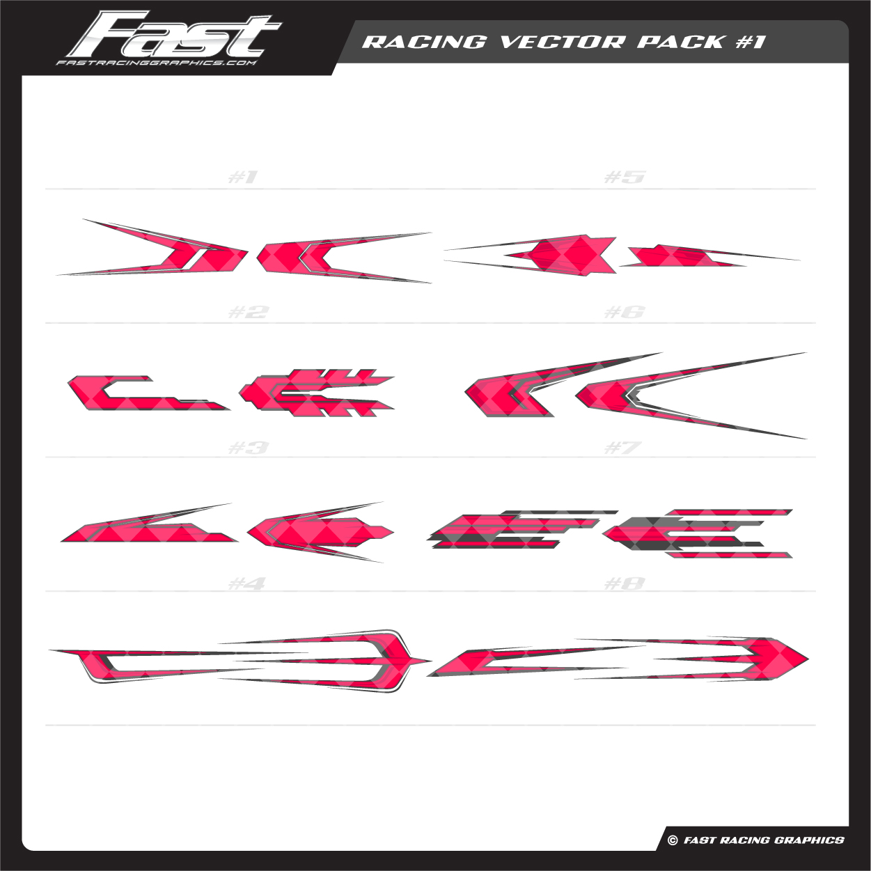 Racing Vector Pack 1 Fast Racing Grafx